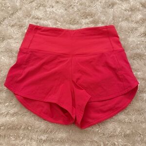 Lululemon Speed Up High-rise shorts 2.5 inch in lipgloss